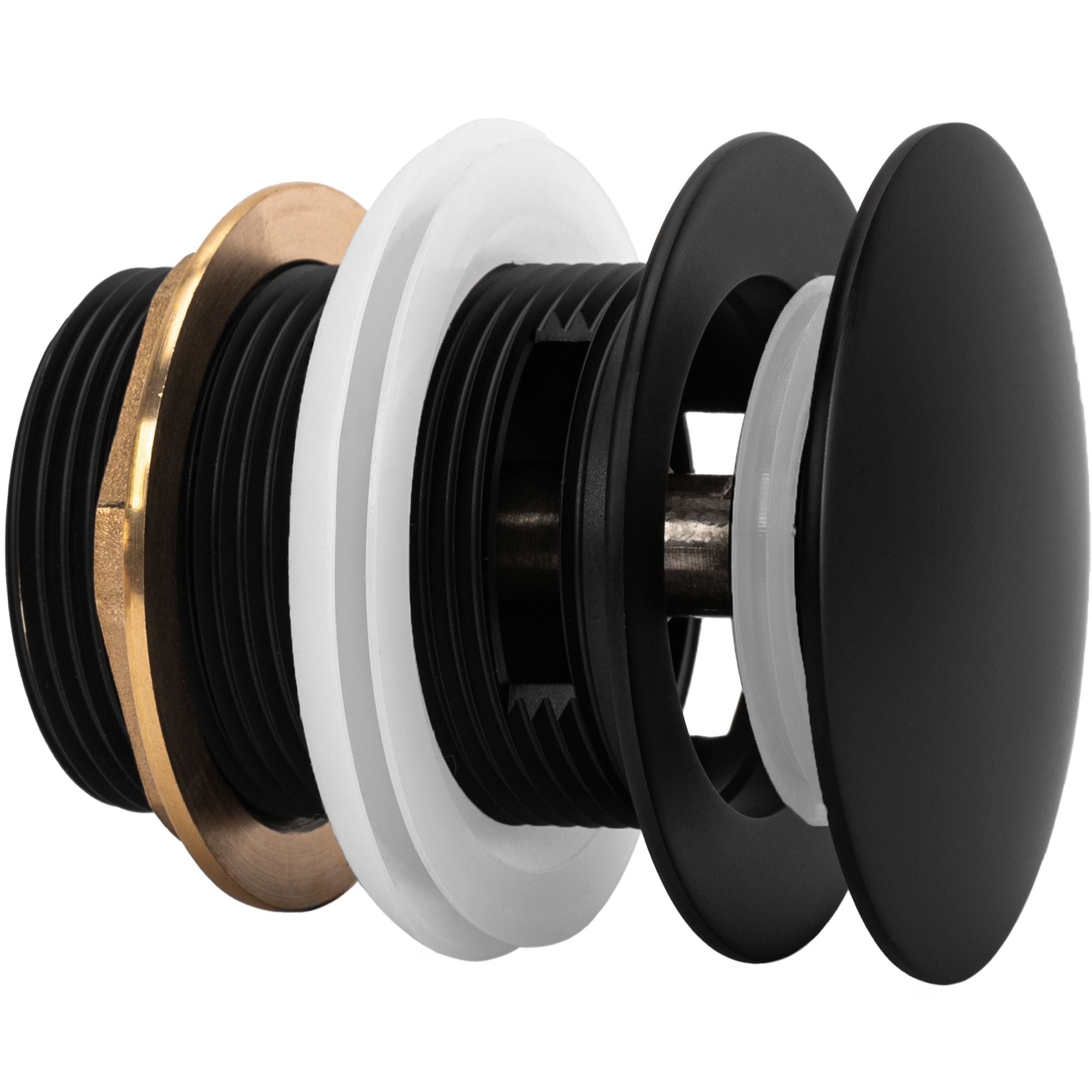 Tappo Vasca Senza Troppo Pieno Click-clack Rea Black 6cm