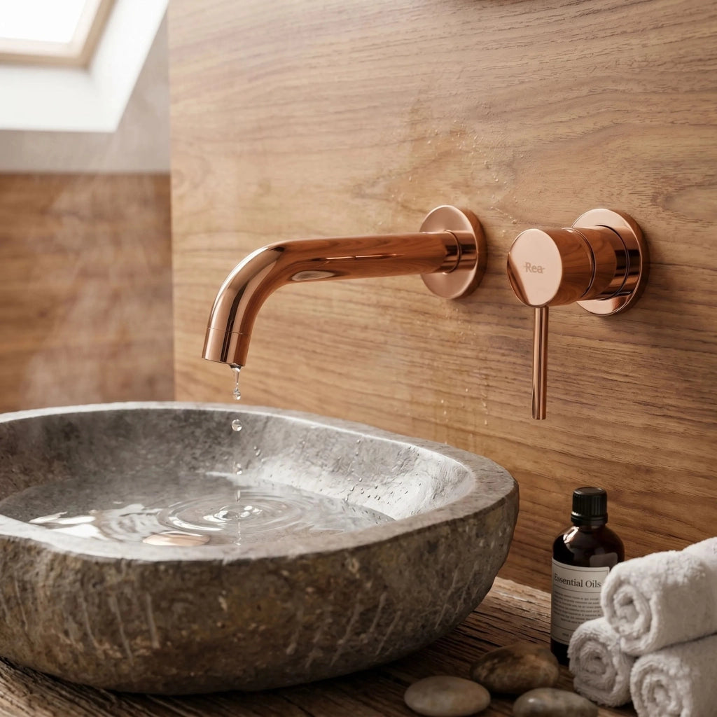 Rubinetto Da Incasso Rea Lungo Copper +box