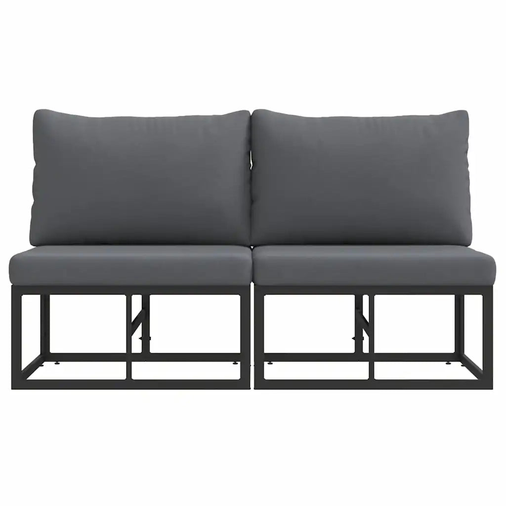 Mobili da Esterno 2 Pezzo Nero e antracite 70 x 71,5 x 71 cm CFW5957113