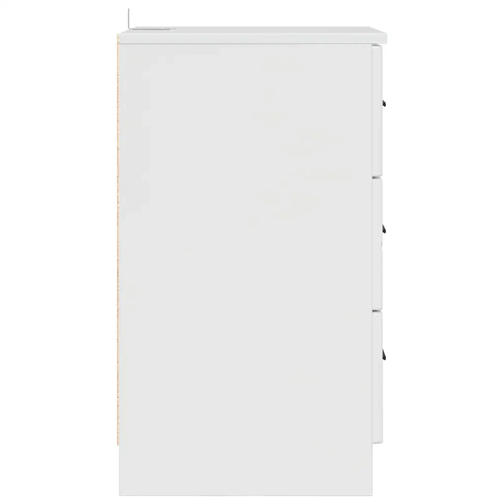Armadio da Notte con cassetto Bianco lucido 38 x 38 x 66 cm 883378