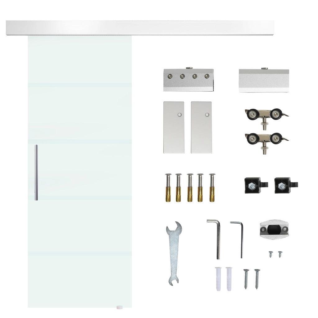Porta scorrevole in vetro smerigliato satinato ¨C zephmum ¨C 210 cm