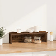 Scaffale da Cucina Impilabile Rovere Fumo 60x15x16 cm 860507