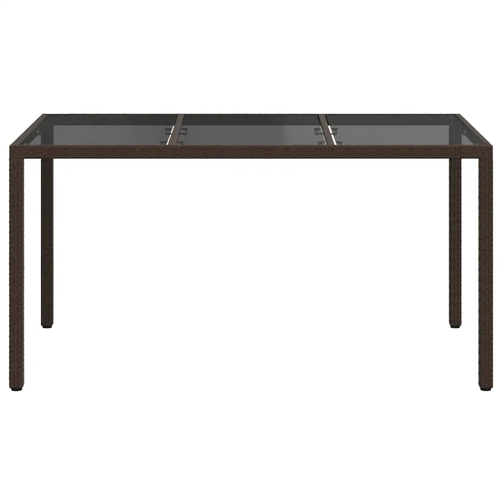 Tavolo da Giardino Marrone 150 x 90 x 75 cm polyrattan