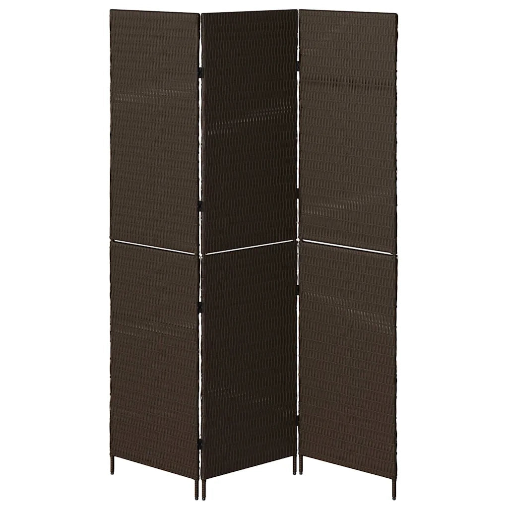 Divider per stanze | Paravento | Divisorio Ambienti Marrone 146 x 180 cm polyrattan