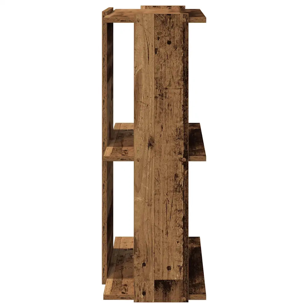 Libreria a 3 Ripiani-Scaffale per Libri-Mobile di Stoccaggio Legno Antico 60x30x80 cm Legno Multistrato