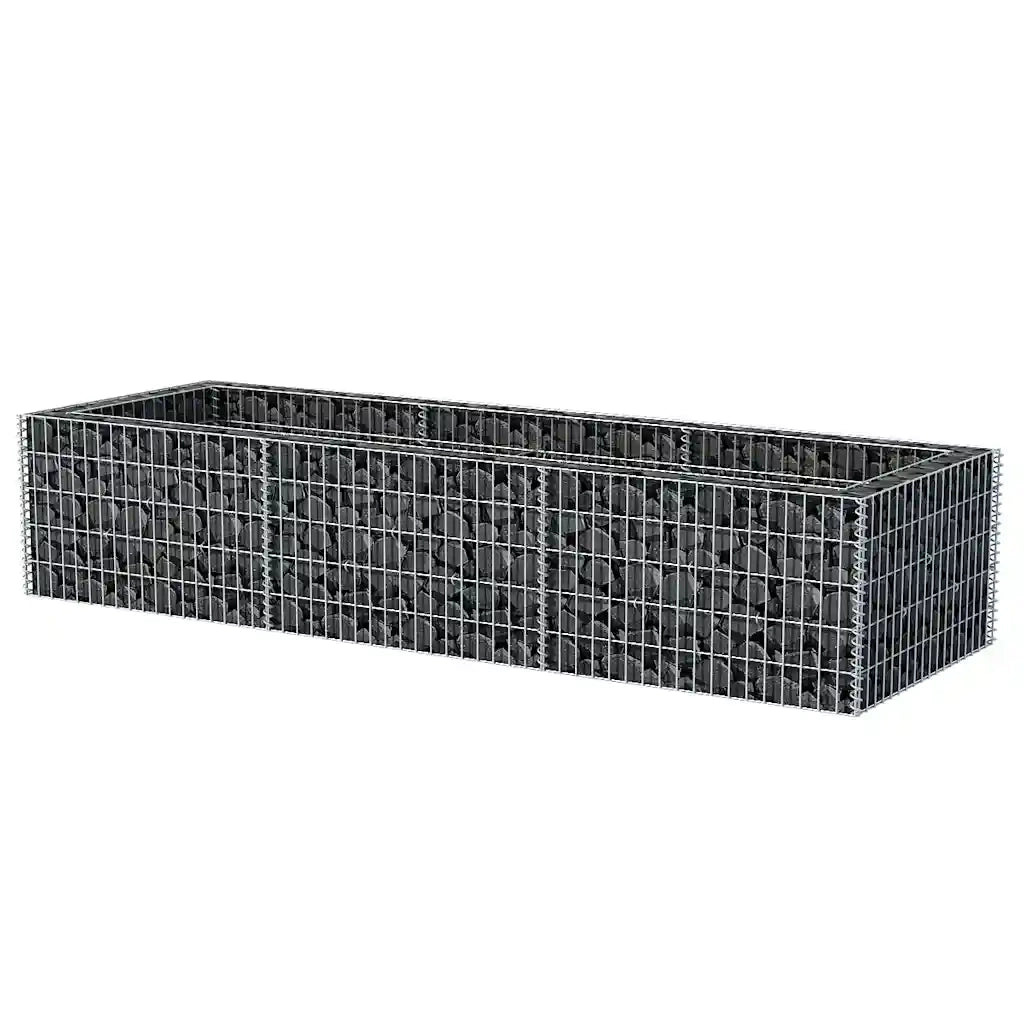 Gabbione Letto Rialzato da Giardino in Acciaio 270x90x50 cm 142556