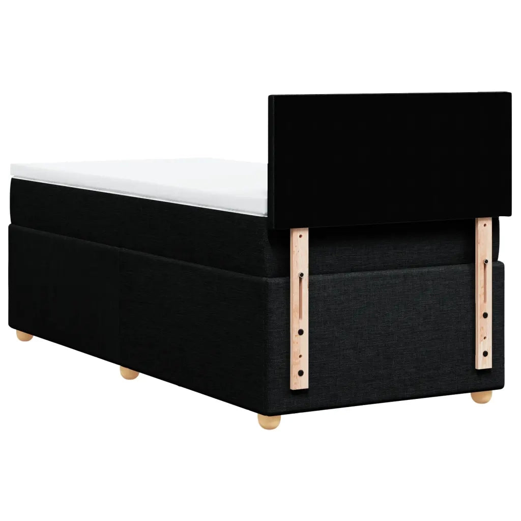 Giroletto a Molle con Materasso Nero 90x190 cm in Tessuto 3288830
