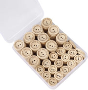 Knopen Ronde houten knopen Handgemaakta con amore Piccole per cucito, artigianato, scrapbooking e fai da te Decorazioni artigianali 15 mm 20 mm 150 pezzi