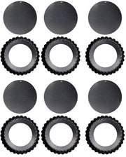 Set di 6 Forme per Tartine con Fondo Rimovibile - Acciaio di Carbonio - Antifiammante - Forme per Tartine Miniature - 8 cm di Diametro Esterno - Forma per Cottura