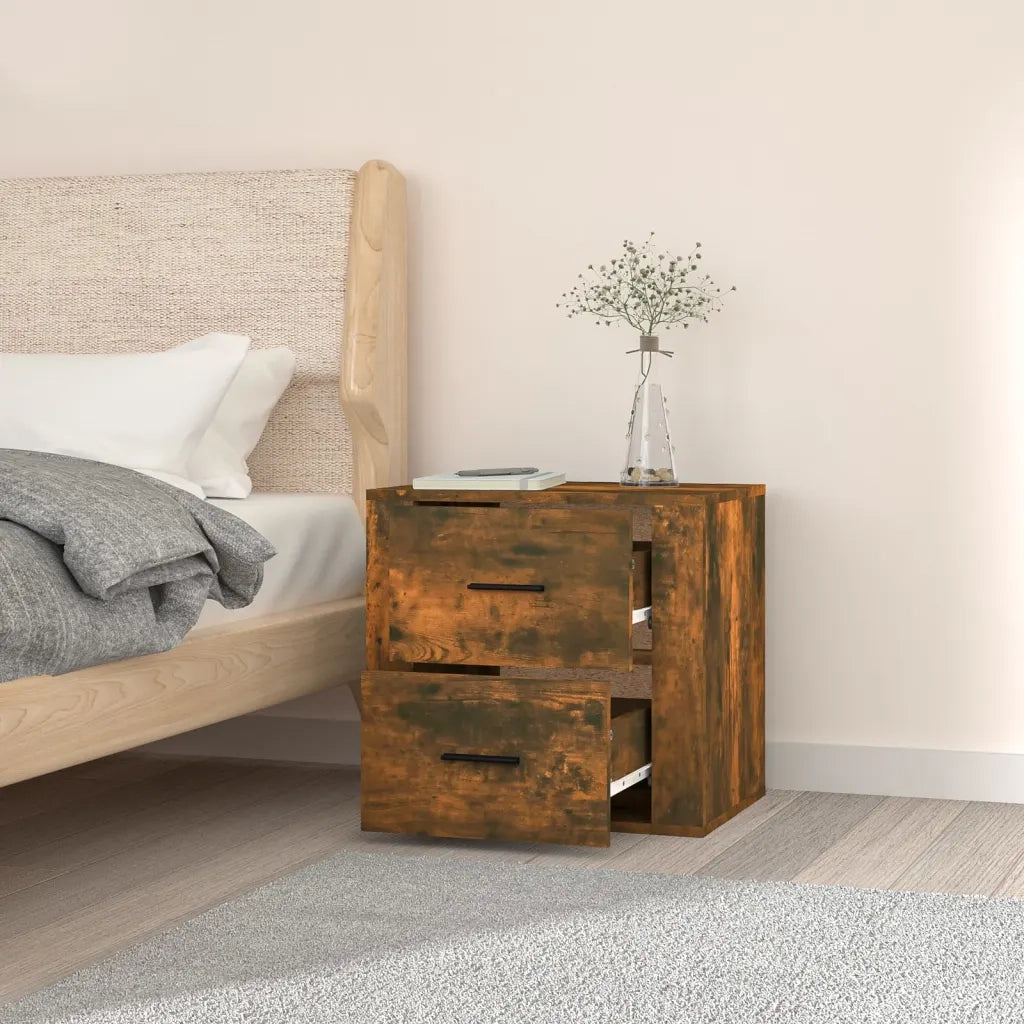 Comodino a Muro Rovere Fumo 50x36x47 cm 816861