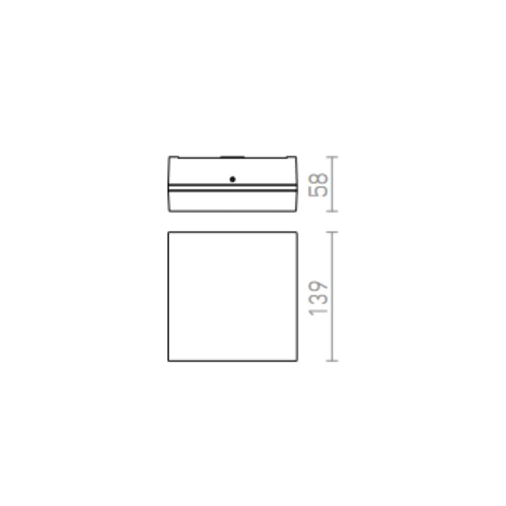 Plafoniera SPECTACLE applique grigio argento 230V LED 5W IP54  3000K