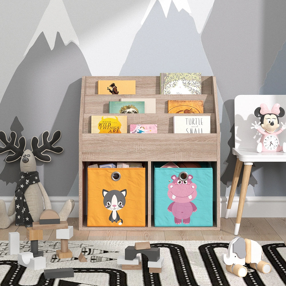 Vicco Libreria bambini Sonoma 30.7 x 79 cm con 2 scatole pieghevoli opt.1
