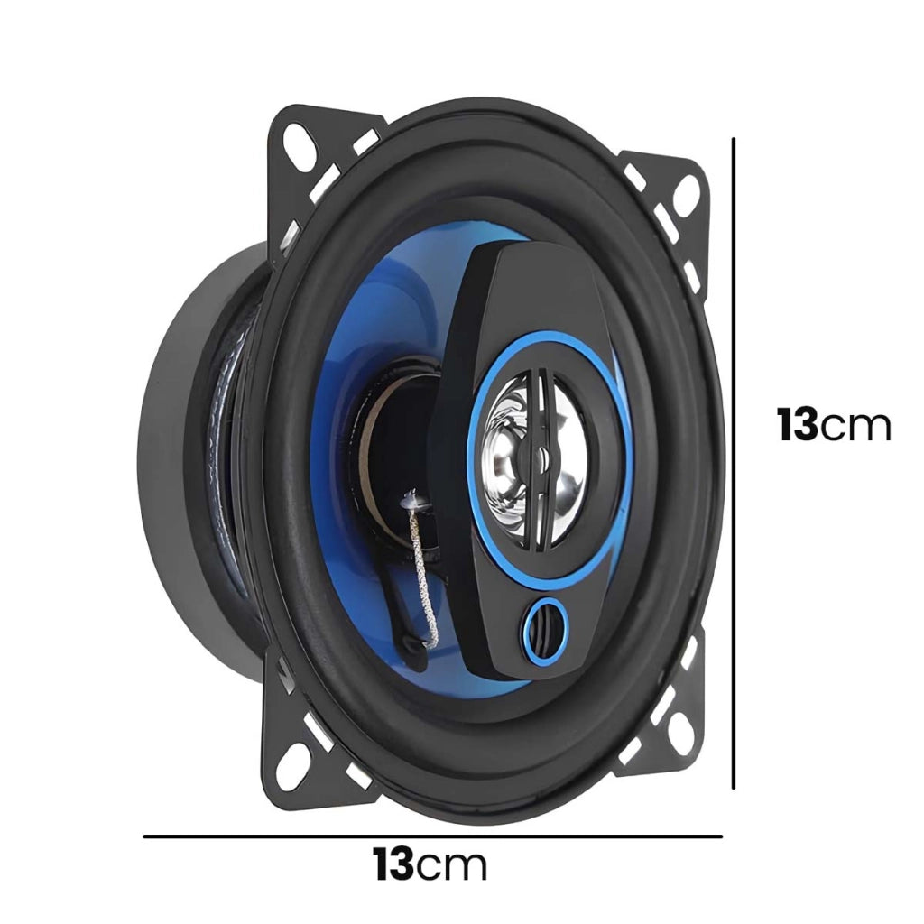 Altoparlante per auto 5 pollici 13x13cm 400W Magnete in ferrite Sensibilità 88dB Nero / Blu Avizar