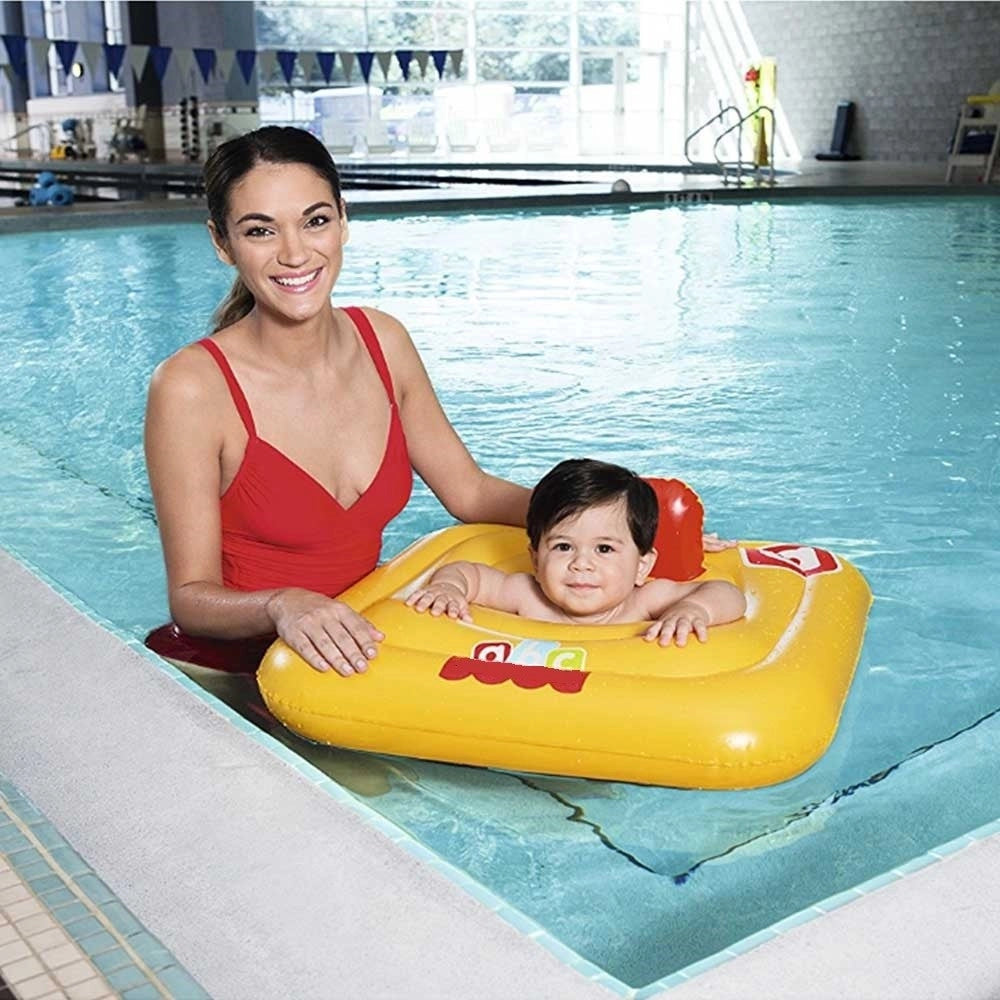 Trade Shop - Salvagente Gonfiabile Quadrato Con Mutandina Diametro 69 X 69 Cm Giallo -