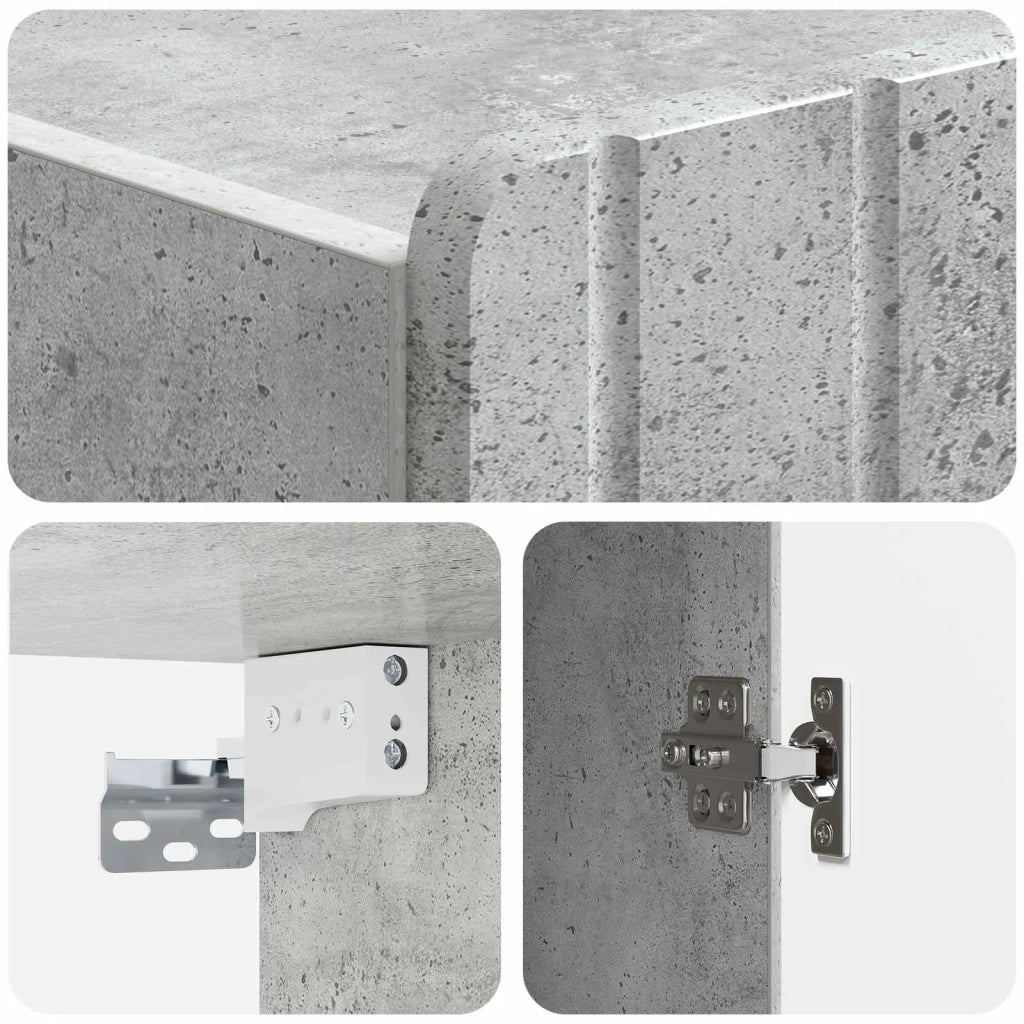 Mobiletto a muro Grigio Cemento 33 x 34,5 x 94 cm 898248
