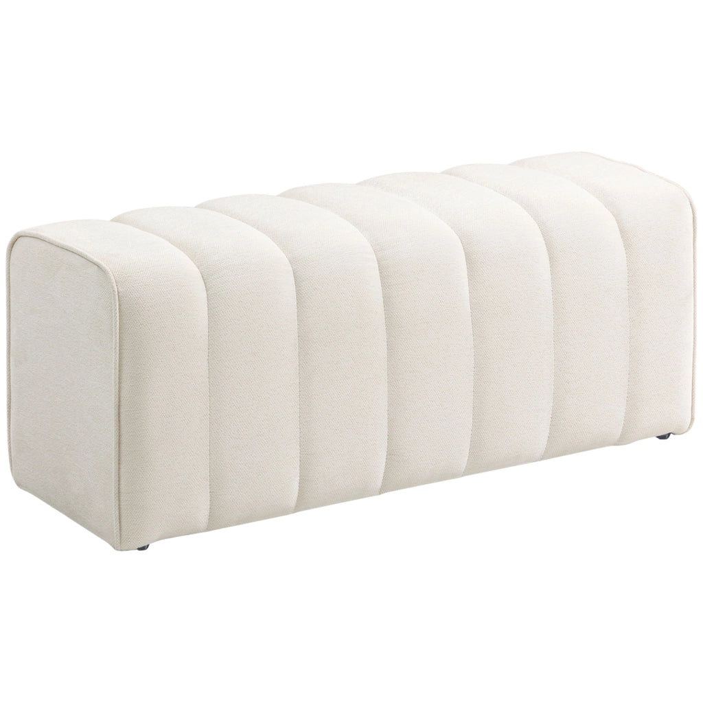 Pouf imbottito per letto ¨C zephmum ¨C crema 110x40x44 cm