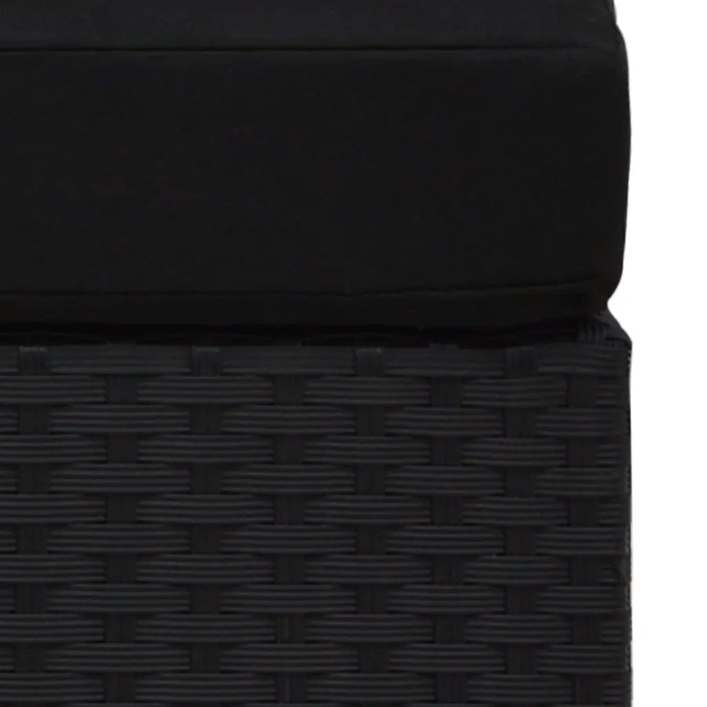 Seduta Centrale Modulare in Polyrattan Nero CFW5916710
