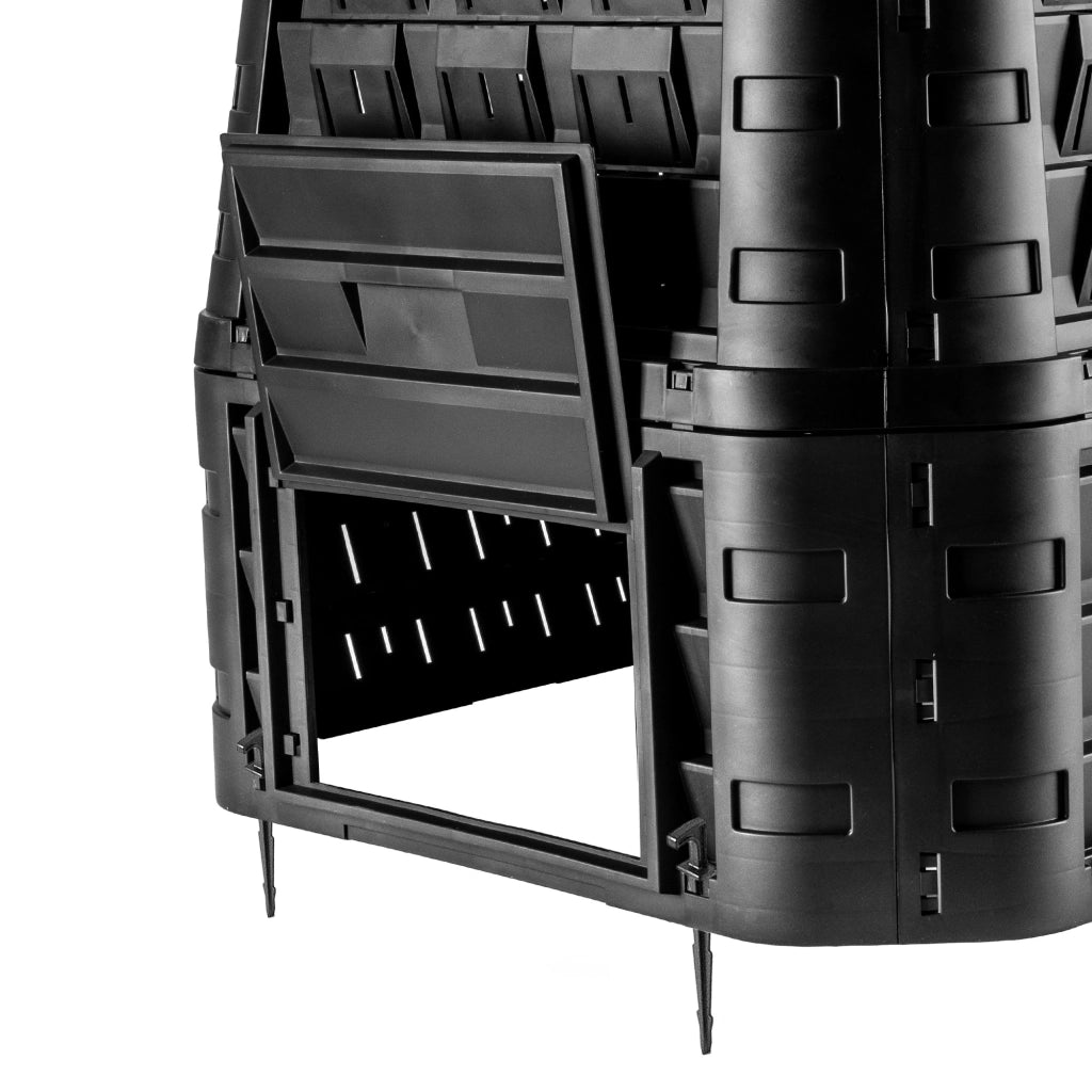 Compostiera da giardino KADAX 750L, grande, modulare, resistente al gelo, per fertilizzare tutto l'anno.