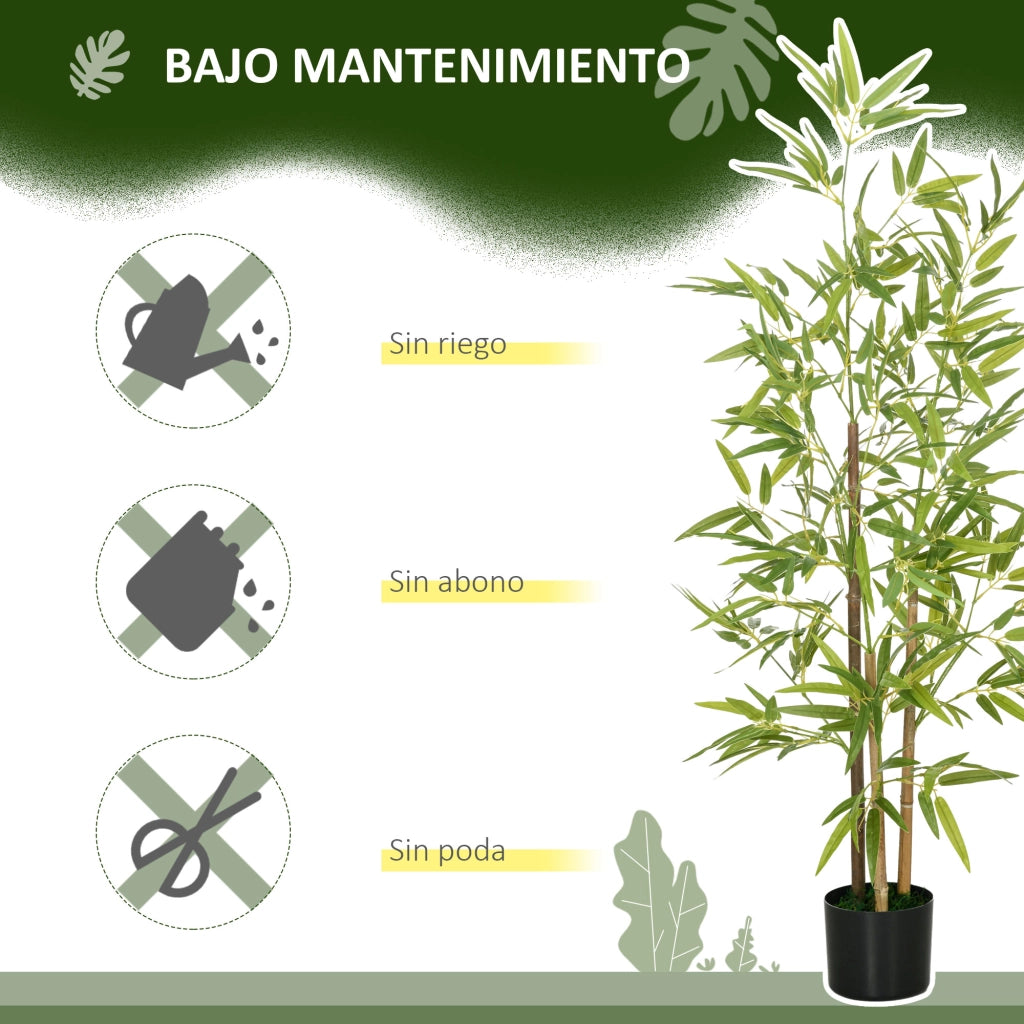 Piante Artificiali Bamb¨´ Decorazione Interni ¨C zephmum ¨C Verde ?15x120 cm
