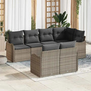 Set Divano da Giardino Grigio polyrattan 3345739