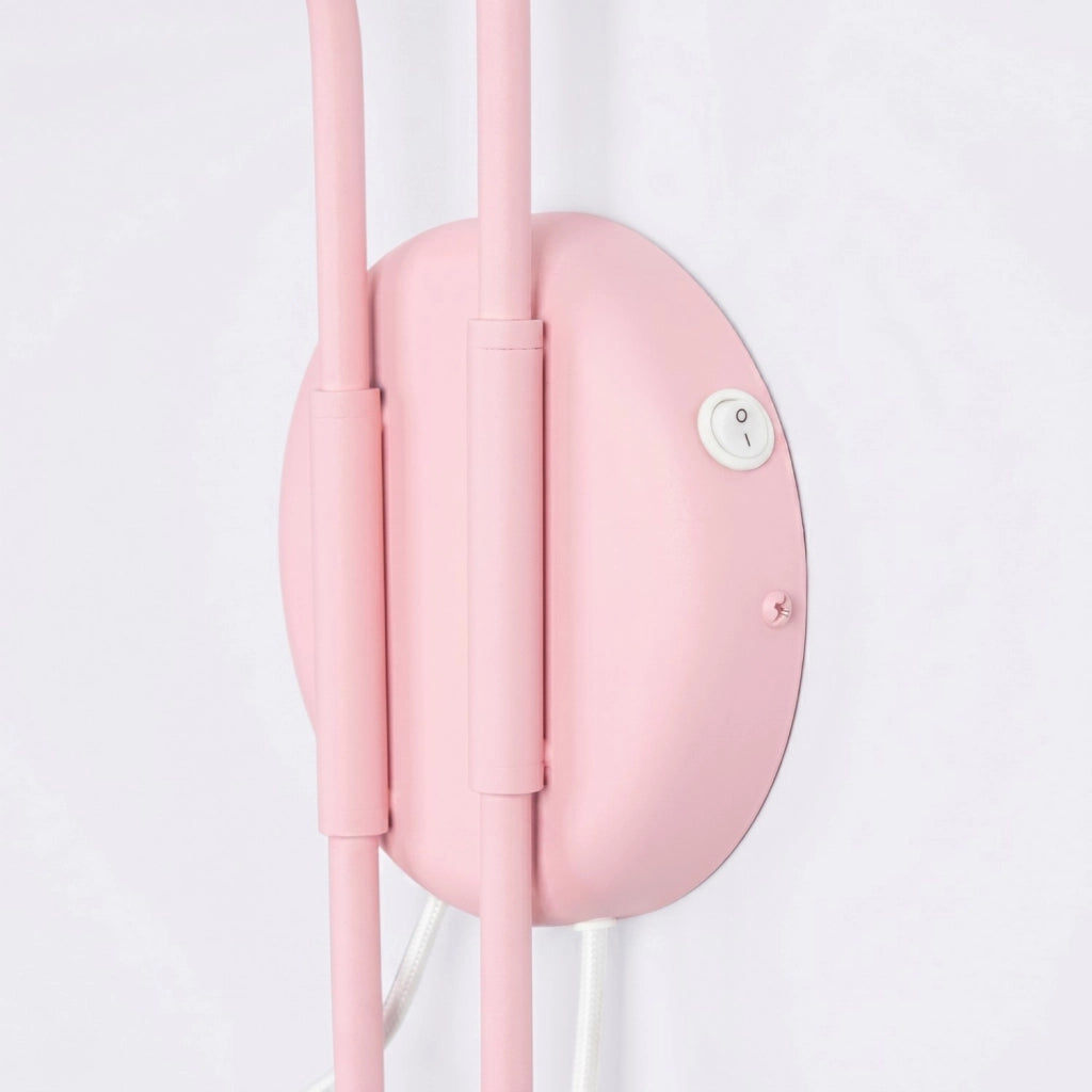 Applique NOX 2 rosa con interruttore