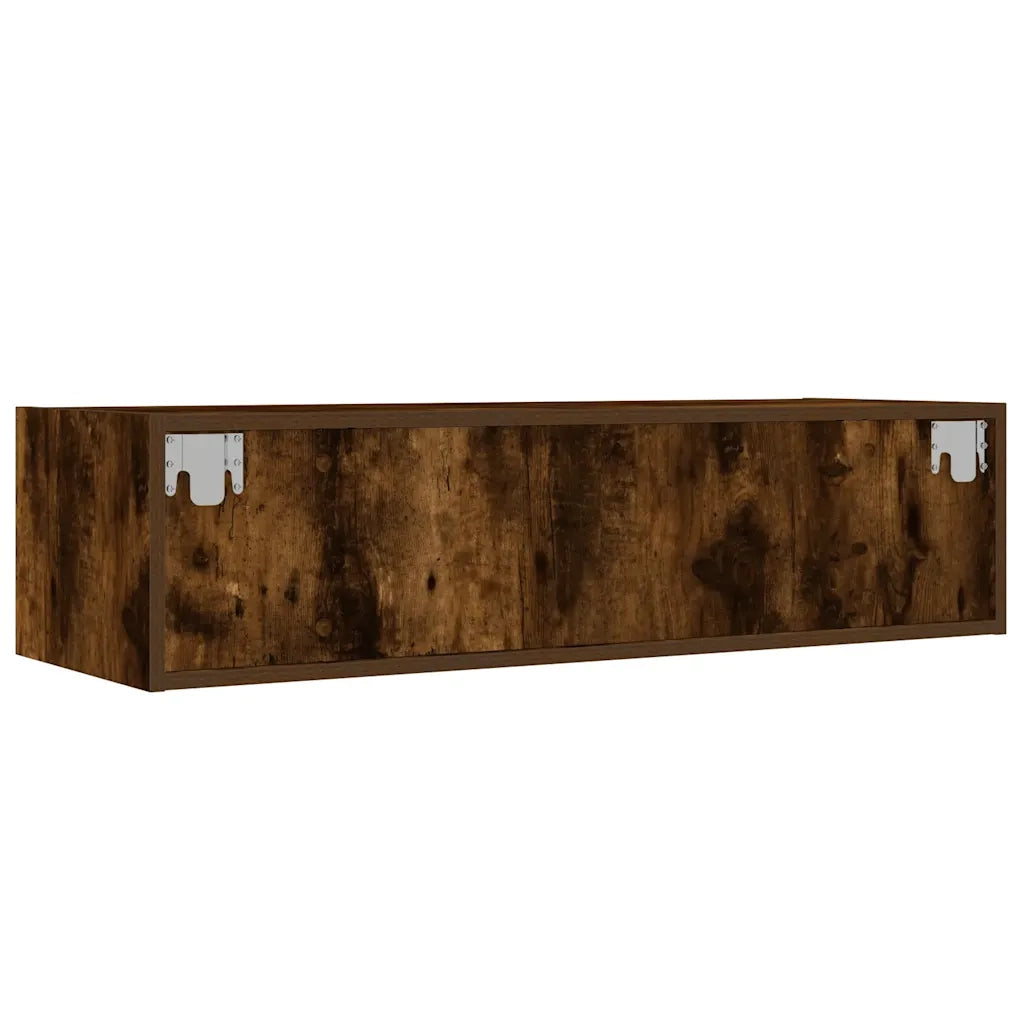 vidaXL Mobile Porta TV con Luci LED Rovere Fumo 100X35,5x25 cm