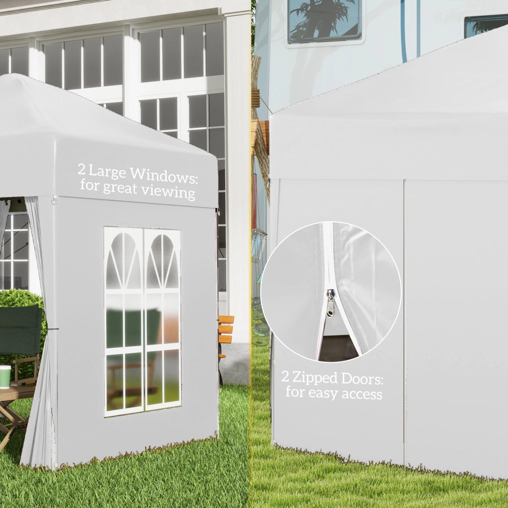 Gazebo pieghevole ¨C zephmum ¨C 2x2m bianco metallo