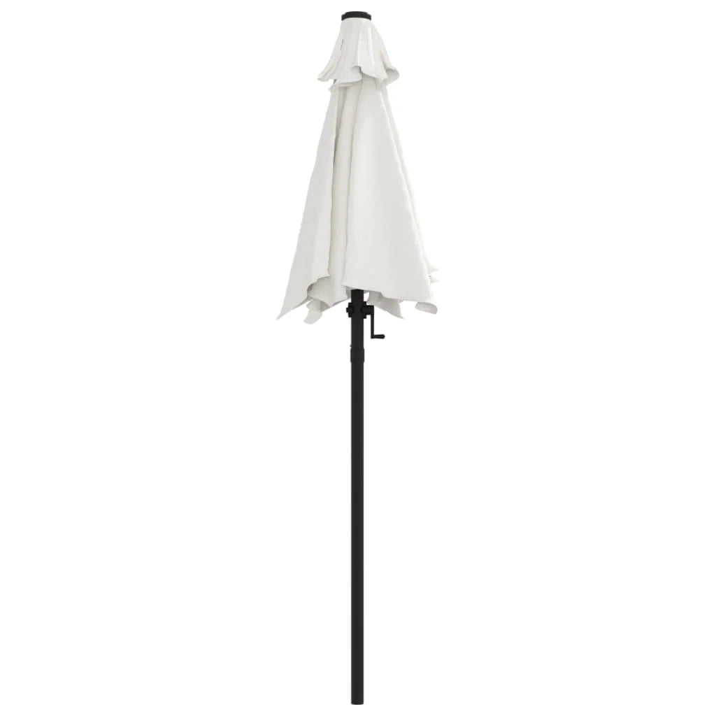 Ombrellone 200 x 211 cm bianco sabbia alluminio 02_0008146