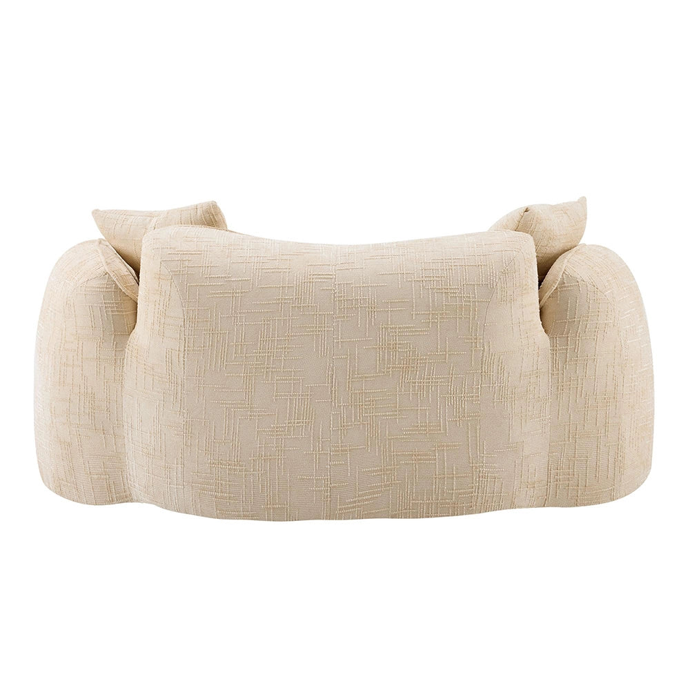 Divano letto compressibile per 2 persone - Xylo - Beige, accantoio, 2 cuscini