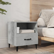 Comodino-Tavolino da notte Grigio Cemento in Legno Multistrato 973606