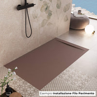Piatto Doccia in Pietra 90x130 cm Bonussi Ardesia Calcutta Marrone