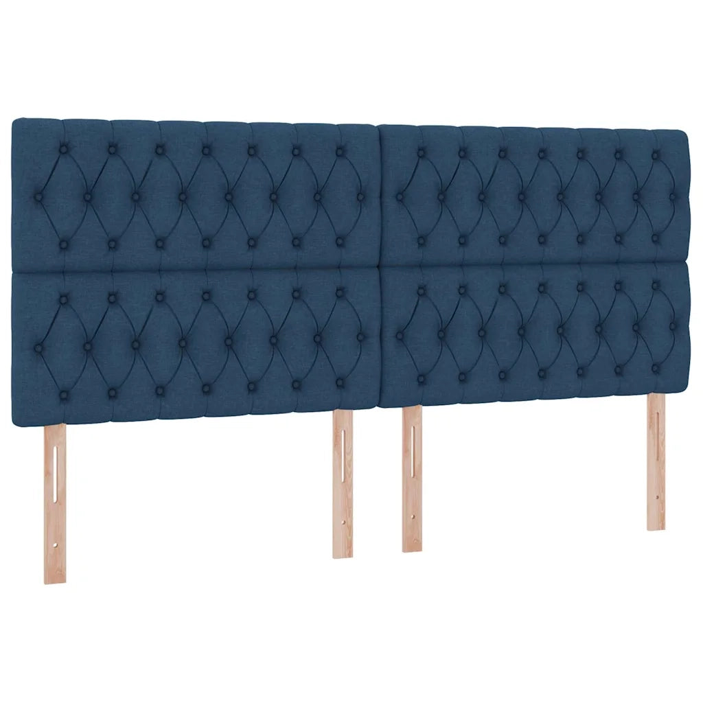 Letto con contenitore e materasso Blu 200 x 200 cm Poliestere