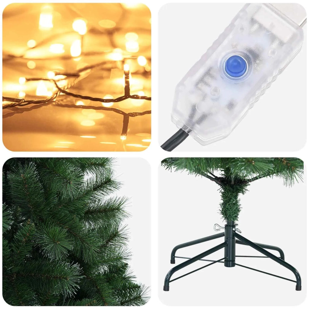 Albero di Natale artificiale 240 cm 300 LED Bianco caldo 3461279