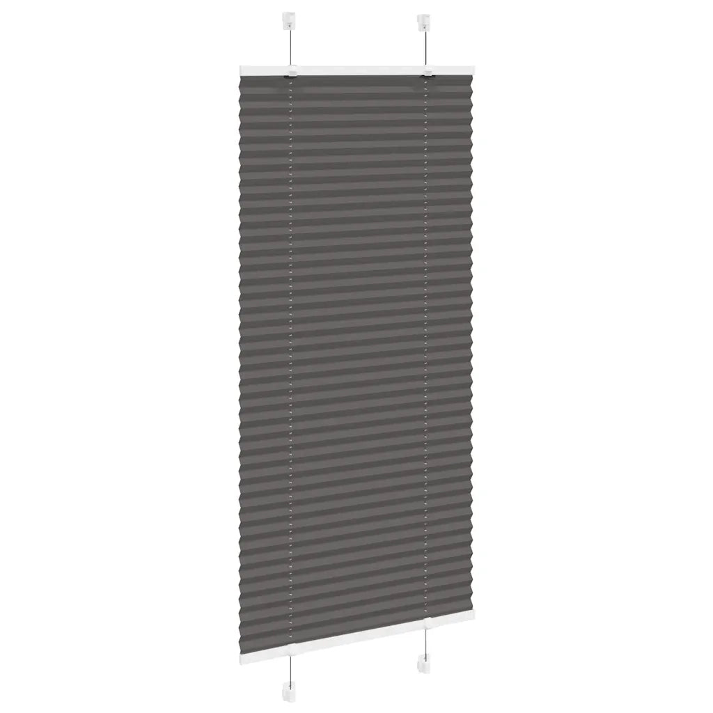 Tenda Plissettata Nera 55x100 cm Larghezza Tessuto 54,4 cm 4015117