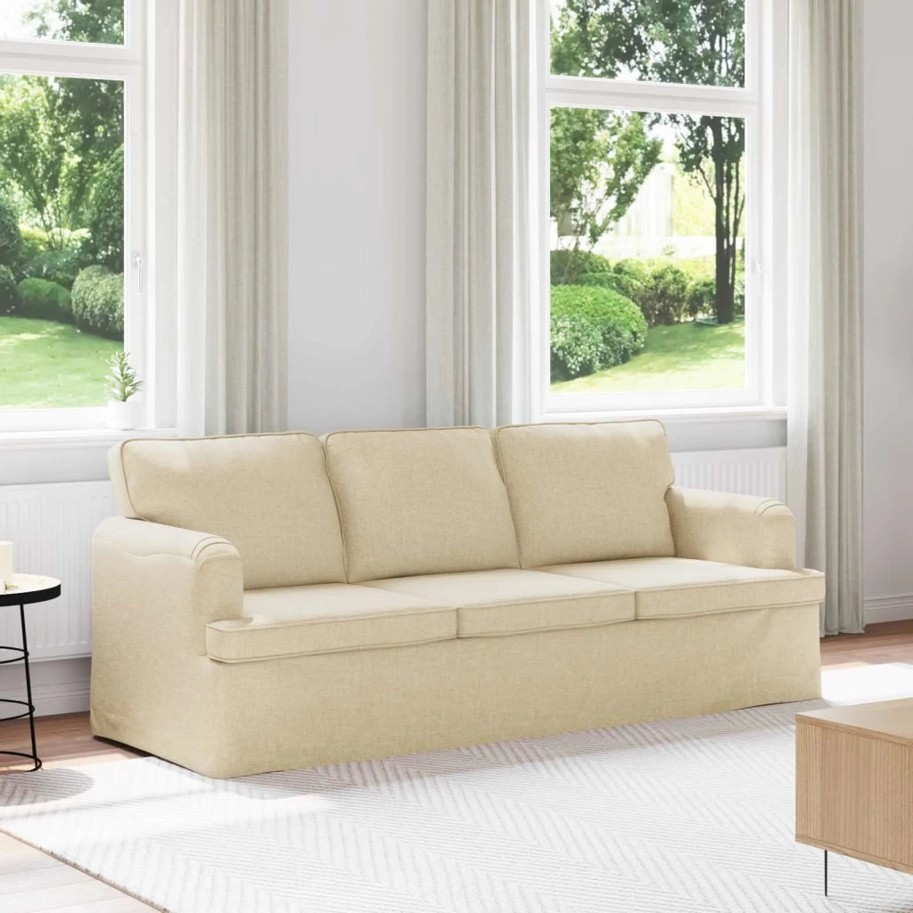 Divano | Divano da soggiorno | Sofa Crema 201 x 80 x 85 cm Tessuto