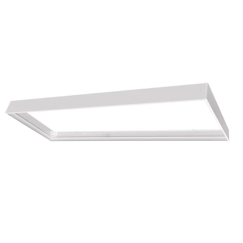 Cornice bianca a soffitto in alluminio per pannello LED 120x30