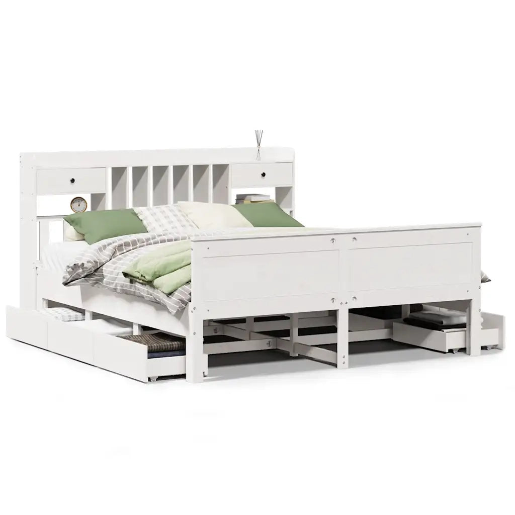 Giroletto con Libreria senza Materasso 180x200 cm in Legno Pino 3308913