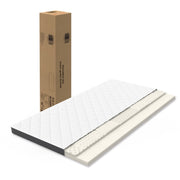 Materasso in schiuma H3 con supporto a 7 zone e moduli ergonomici per il riposo bianco e grigio