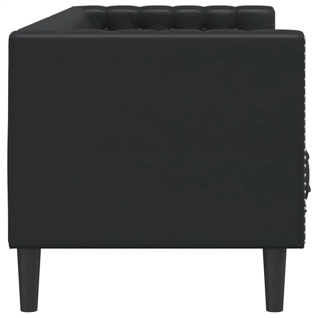 Divano Nero 194 x 74,5 x 70,5 cm PVC 42013015