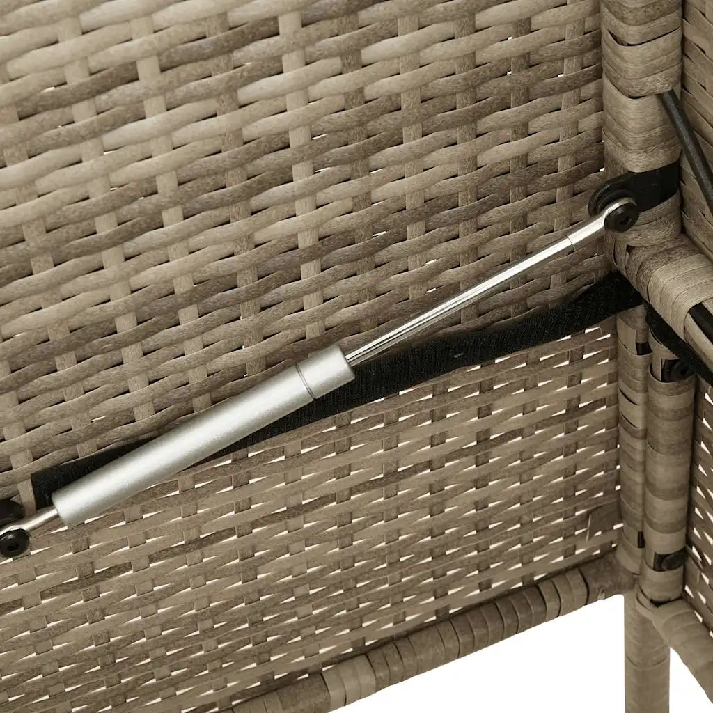 Panca da Giardino con Cuscini-Sgabello-Panca da esterno Beige in Polyrattan 765304