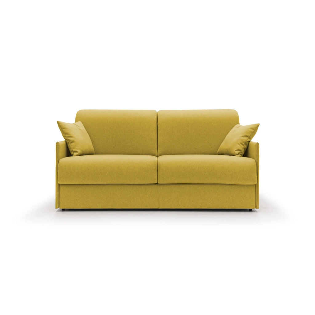 Evans Divano letto matrimoniale in tessuto impermeabile T13 169 cm (mat. 140x197) giallo