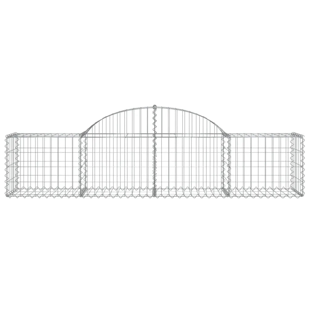 Cesti Gabbioni ad Arco 12 pz 200x50x40/60 cm Ferro Zincato 3146267