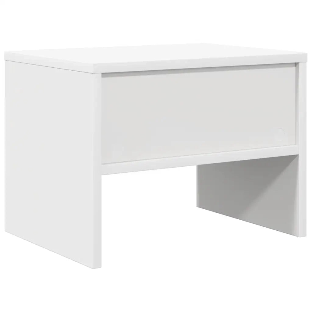 Comodini Bianchi 2 pz 40x30x30 cm Legno Ingegnerizzato 800064