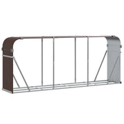 Portalegna 234 x 45 x 100 cm acciaio zincato marrone 02_0043767