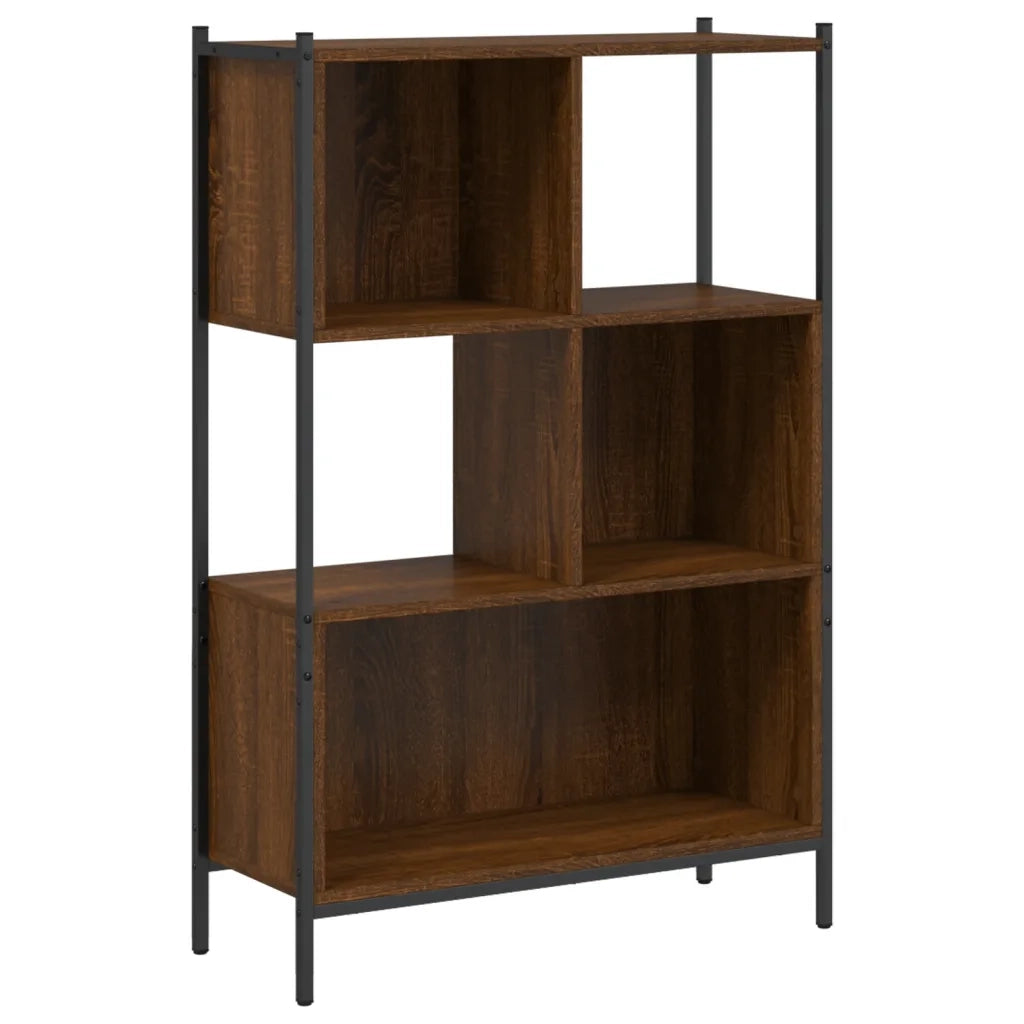 Libreria-Scaffale per Libri-Mobile di Stoccaggio Rovere Marrone 72x28x109 cm in Legno Multistrato