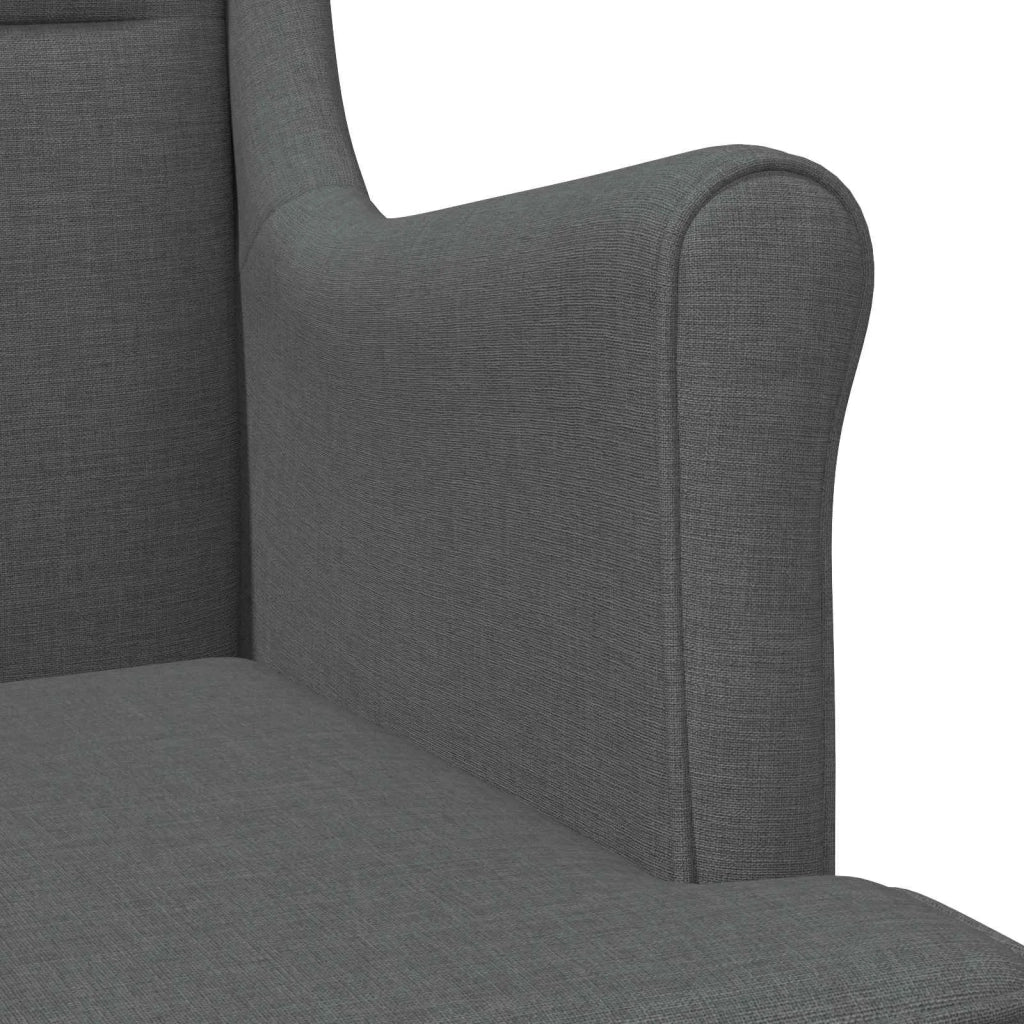 Poltrona-Divano Sedia-Poltroncina Grigio scuro Tessuto 783771
