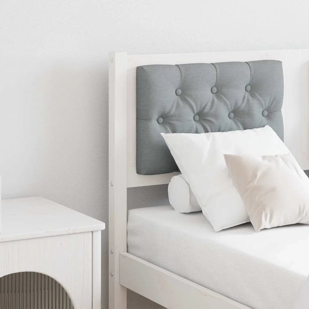 Testiera Bianco e grigio chiaro 120 cm Legno di pino massello 879023