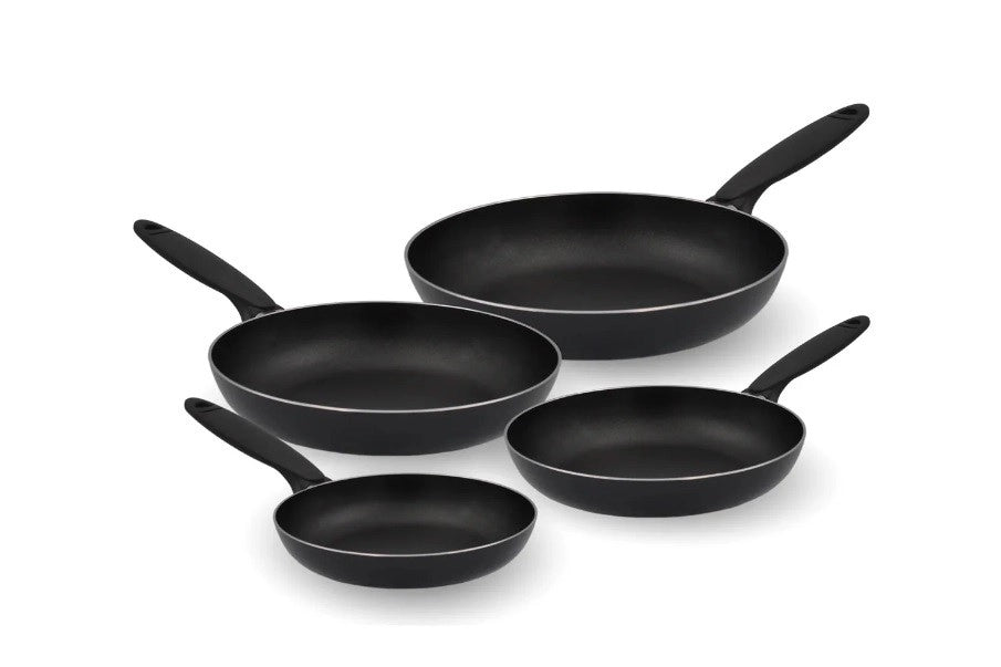 Set 4 Padelle in Alluminio Antiaderenti Vulcano 16 + 20 + 24 + 28 cm