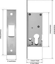 Serratura a scorrimento per porta di accesso - Disegno robusto - Materiale resistente all'usura - Dimensione 30 mm