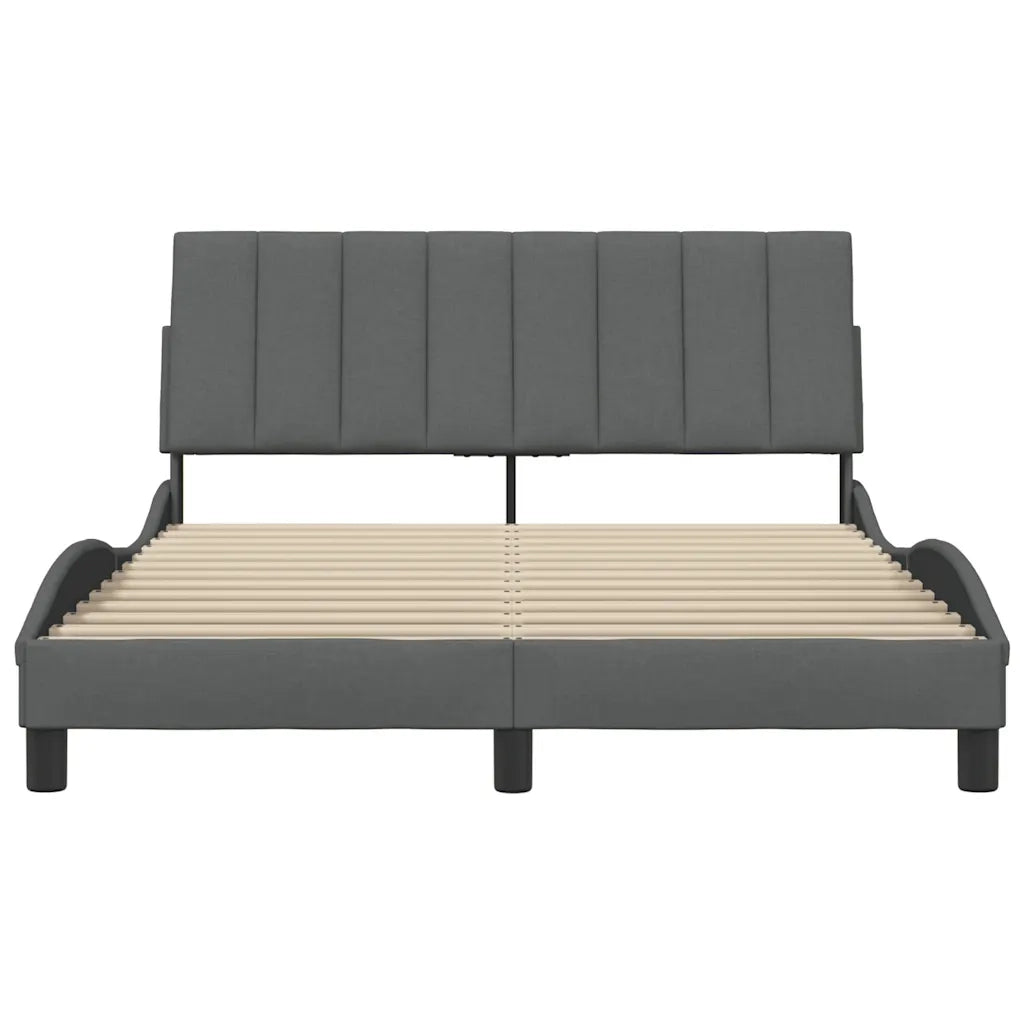 Giroletto senza Materasso Hanko Grigio Scuro 120x200 cm Tessuto 3310378
